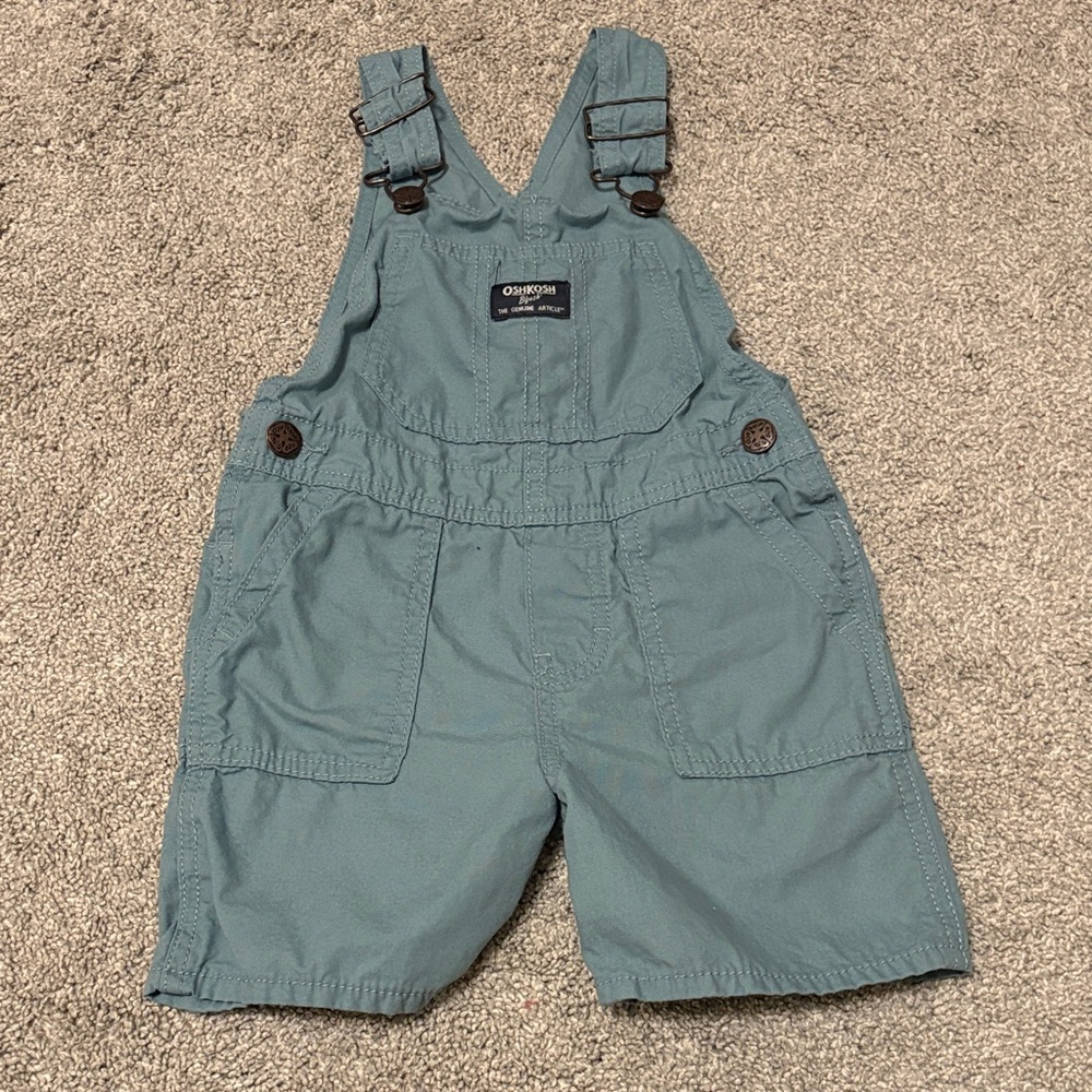 OshKosh B'gosh Teal Short Overalls